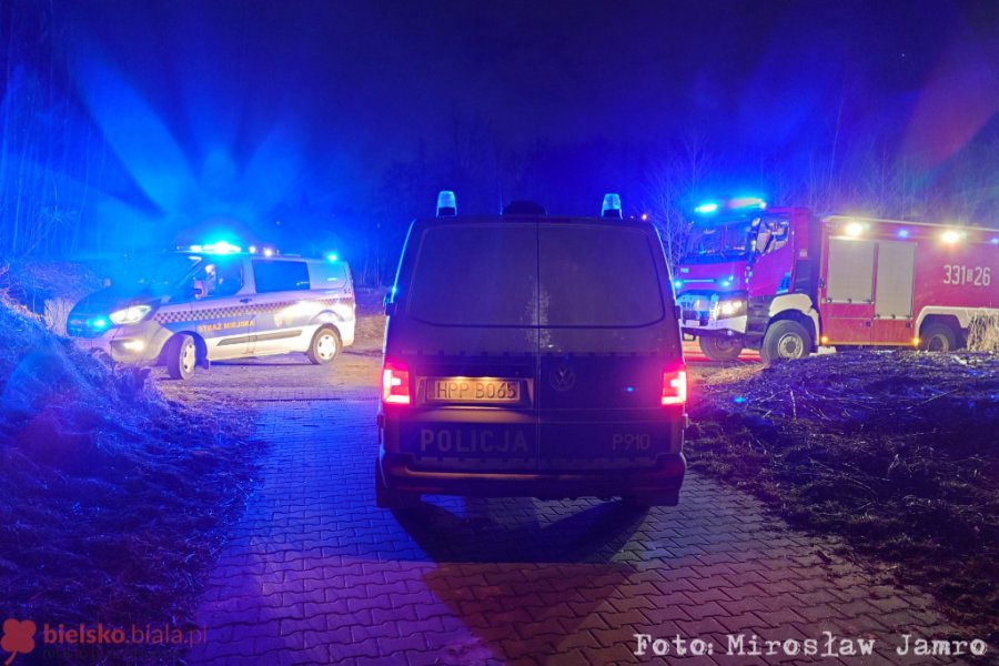 Podejrzewano rozpalenia ogniska. Spłonęło pół hektara traw i zarośli w Straconce - foto