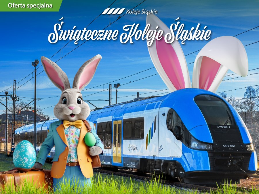 Wielkanoc z Kolejami Śląskimi. Bez limitu za 50 zł dziennie, a z Kaeśką jeszcze taniej!