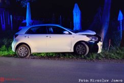 Samochód uderzył w drzewo. W aucie podróżowało pięć osób - foto