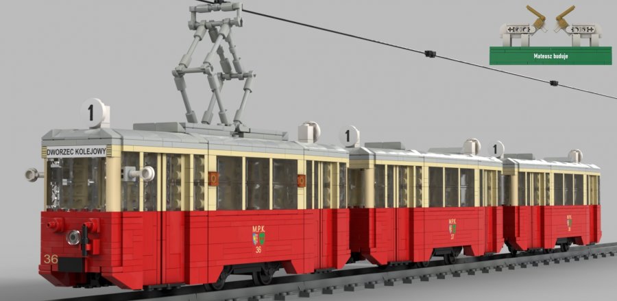 Pasjonat klocków odwzorował bielski tramwaj. Wcześniej zbudował autobusy MZK - foto