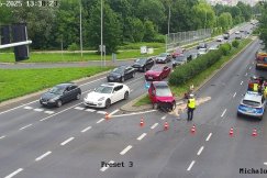 Zderzenie dwóch aut w al. gen. Andersa. Były utrudnienia w ruchu - foto