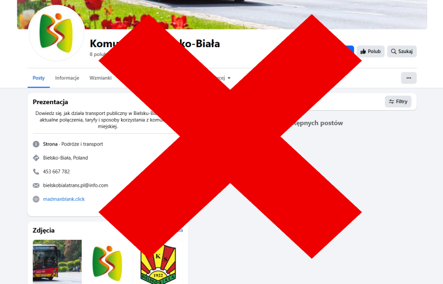 Fałszywy profil Komunikacji Miejskiej w Bielsku-Białej. Urzędnicy przestrzegają - foto