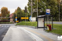 Peron przystankowy bliżej ronda. Inwestycję zrealizował właściciel nowego dyskontu - foto
