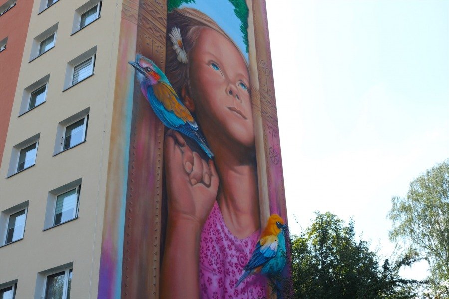 Bielski mural z prestiżową nagrodą. Od ponad roku zdobi osiedle mieszkaniowe - foto