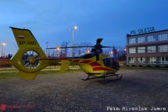 Wypadek i poważnie ranny górnik w kopalni Silesia. Na miejscu lądował śmigłowiec LPR - foto