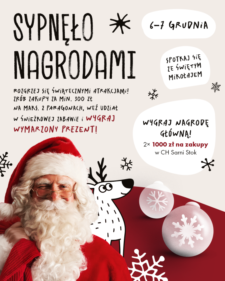 W ten weekend sypnie nagrodami w CH Sarni Stok!