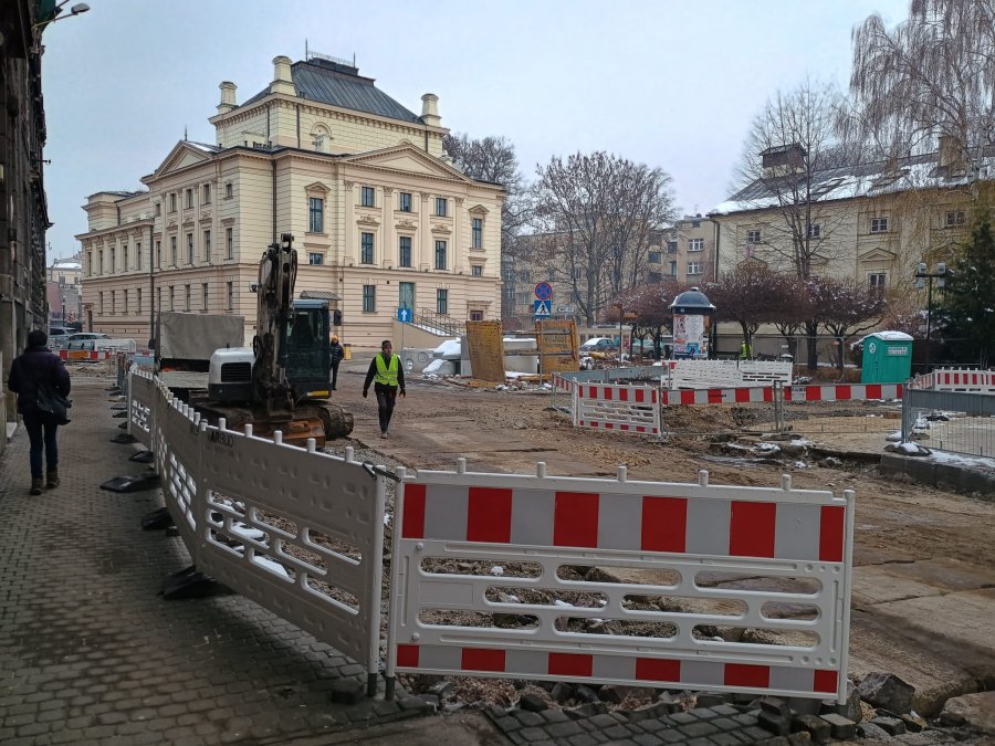 Budują pierwszy woonerf w Bielsku-Białej. Ulica w centrum kompletnie zmieni swoje oblicze - foto