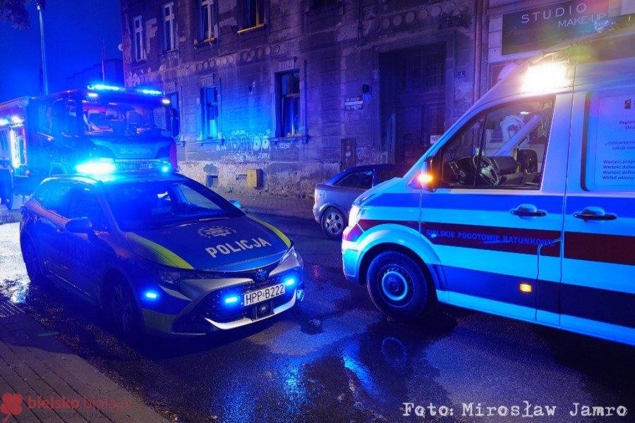 Krwawy finał imprezy w Bielsku-Białej. Trzy osoby zatrzymane, w tym kobieta podejrzana o zabójstwo