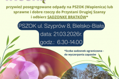Przywitaj wiosnę razem z PSZOK w Wapienicy. W sobotę odbierz bratki za odpady