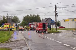 Zignorowała znak stop i wjechała na skrzyżowanie. Ranna kobieta trafiła do szpitala - foto