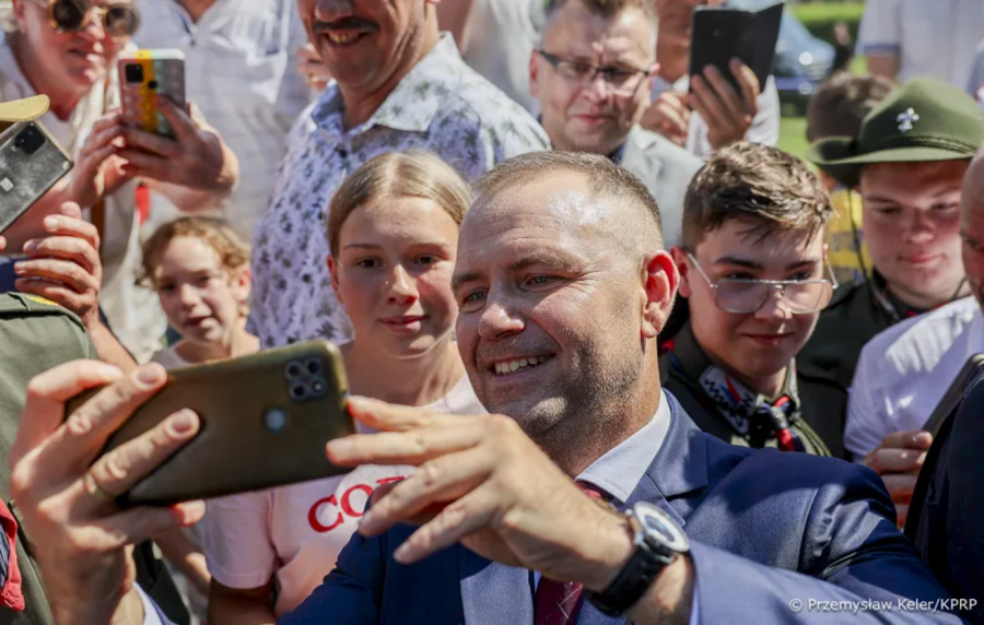 Karol Nawrocki z krótką wizytą w Bielsku-Białej. Wywołał spore poruszenie wśród mieszkańców