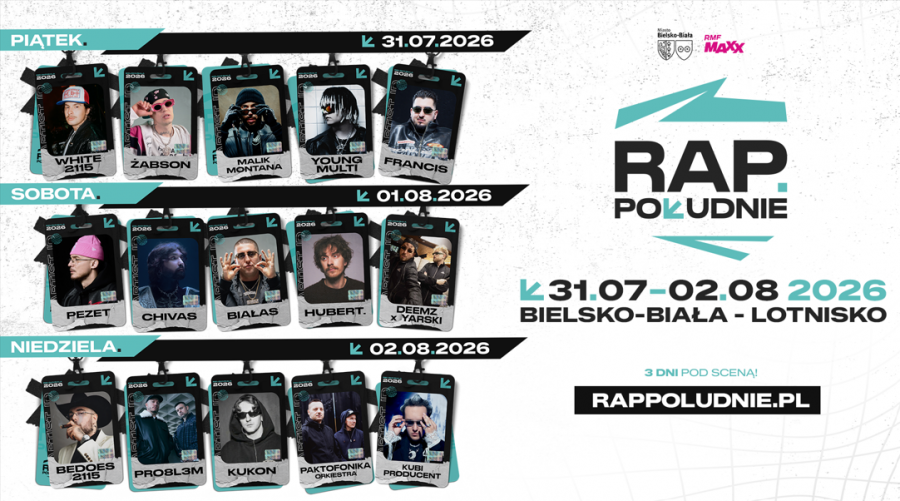 Rap Południe 2026 już za dwa tygodnie. Trzy dni, jedna scena, najlepszy polski rap