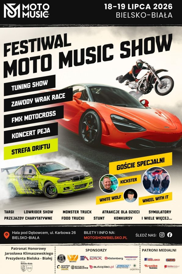 Moto Music Show 2026 już w weekend. Czeka nas duża dawka motoryzacji i gości specjalnych