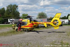 Młody mężczyzna porażony prądem elektrycznym. Lądował śmigłowiec LPR - foto