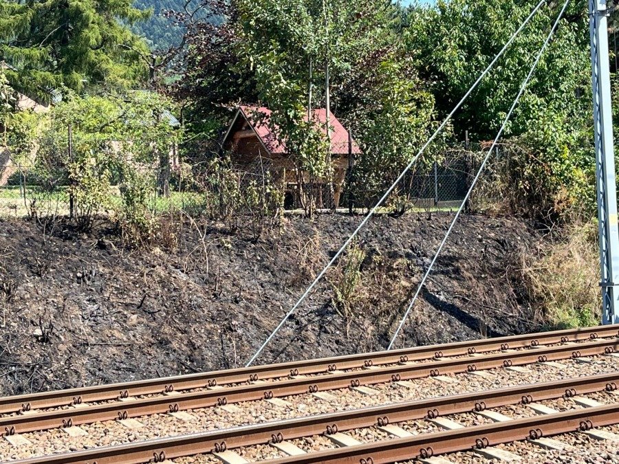 Groźny pożar skarpy przy torach. Bezmyślność mogła doprowadzić do tragedii - foto