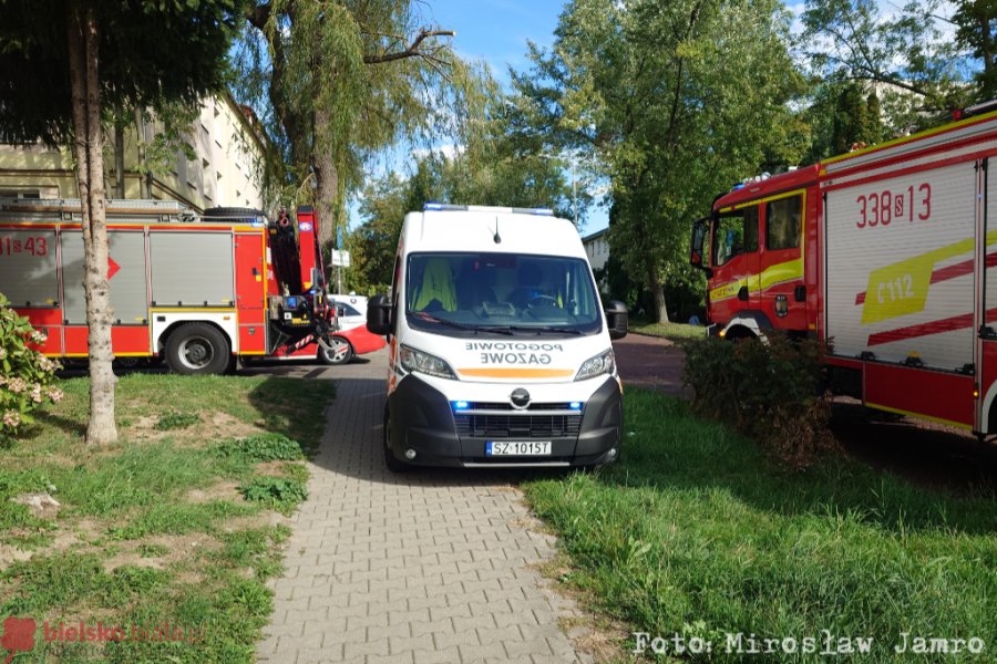 Wyciek gazu w budynku wielorodzinnym. Nie było konieczności ewakuacji mieszkańców - foto