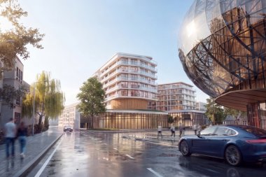 Znany deweloper sprzedał działkę w centrum. Holding zbuduje tu futurystyczną inwestycję WIZUALIZACJA