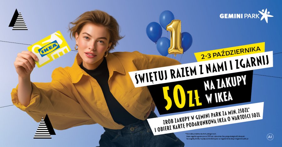 IKEA w Gemini Park Bielsko-Biała świętuje 1. urodziny. Na klientów czekają karty podarunkowe
