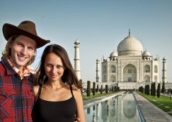 Taj Mahal o wschodzie słońca