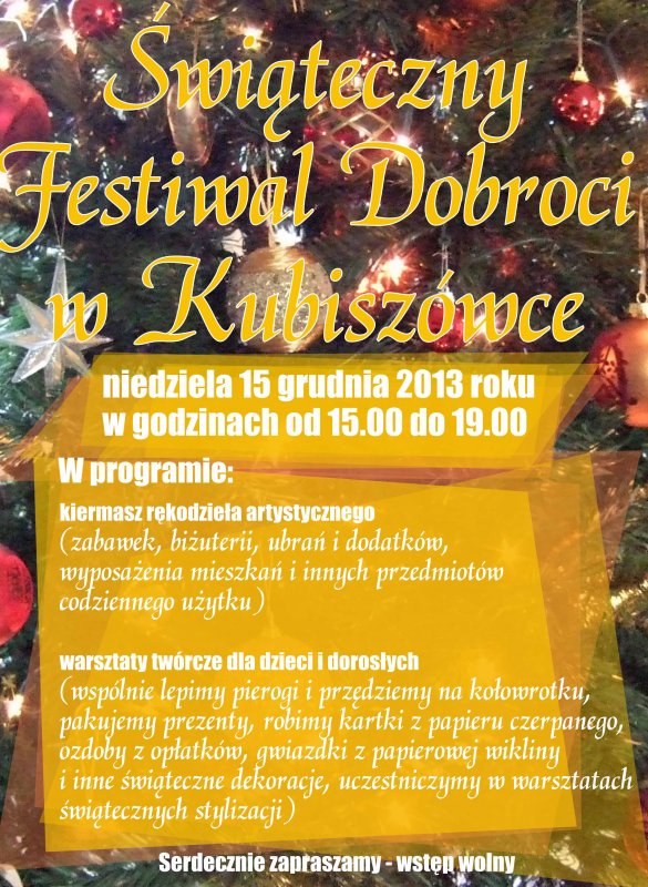 Festiwal dobroci w Kubiszówce
