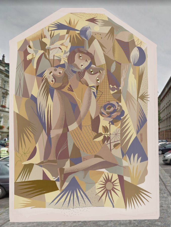Mural na 70-lecie