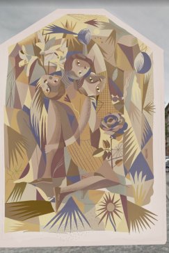 Mural na 70-lecie