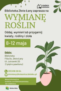 Wiosenna wymiana roślin w bibliotece