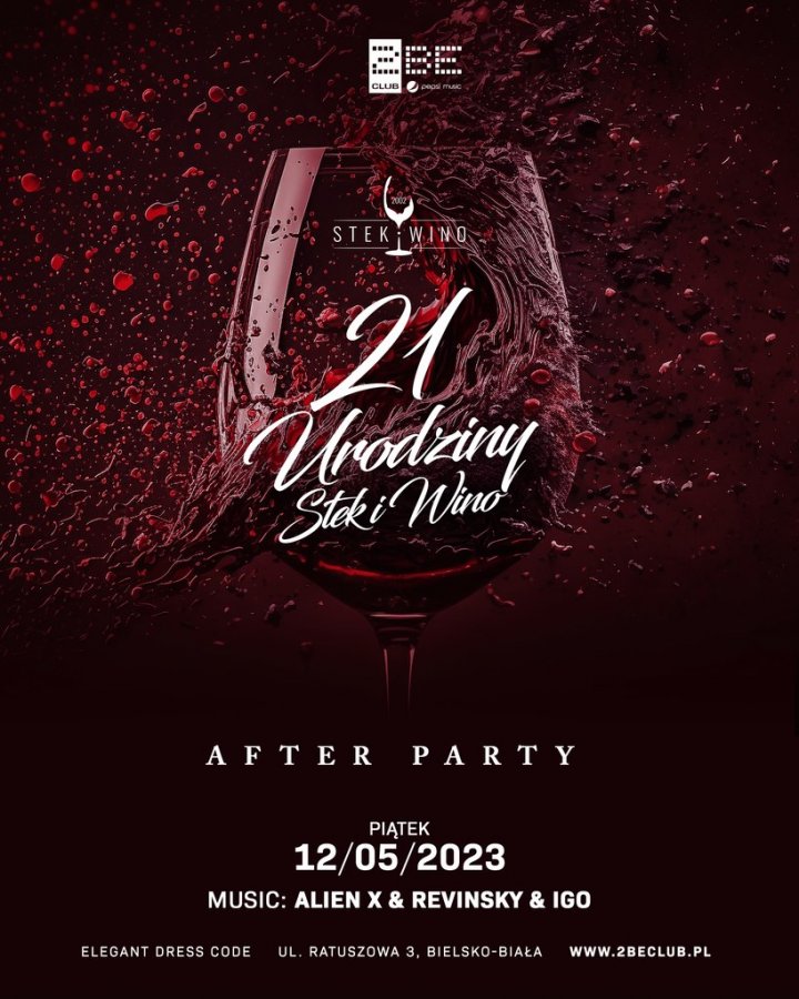 21 urodziny Stek i Wino - Afterparty