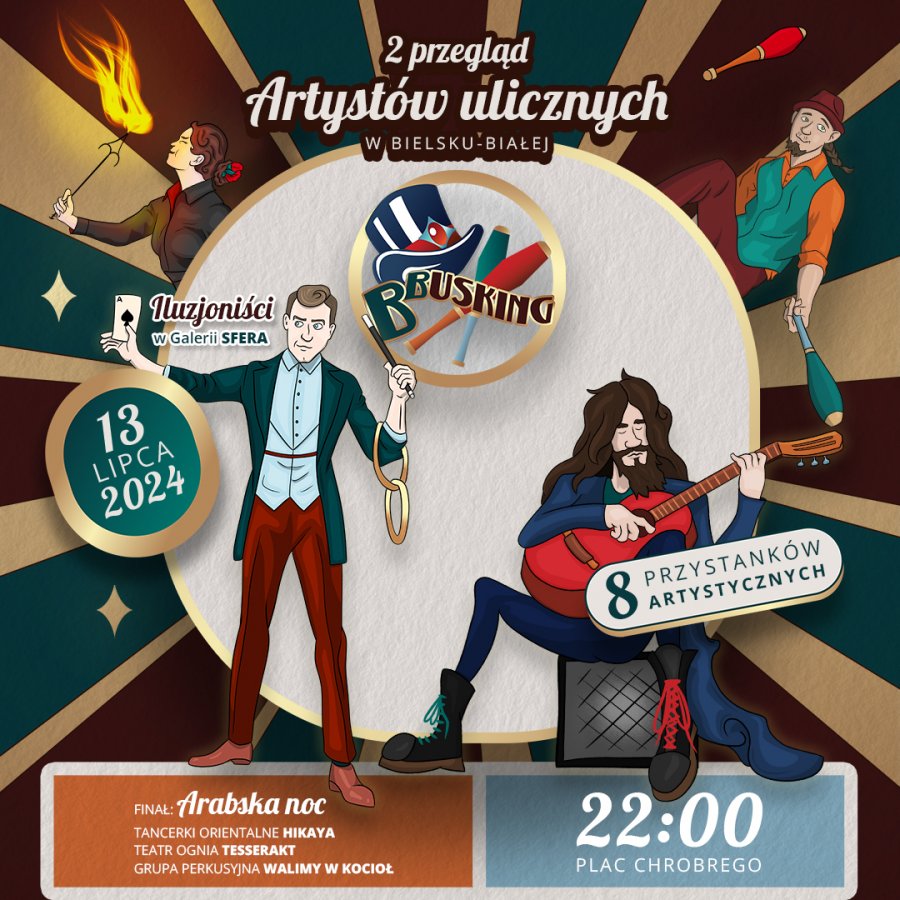 Występy akrobatyczne, kuglarskie, teatralne