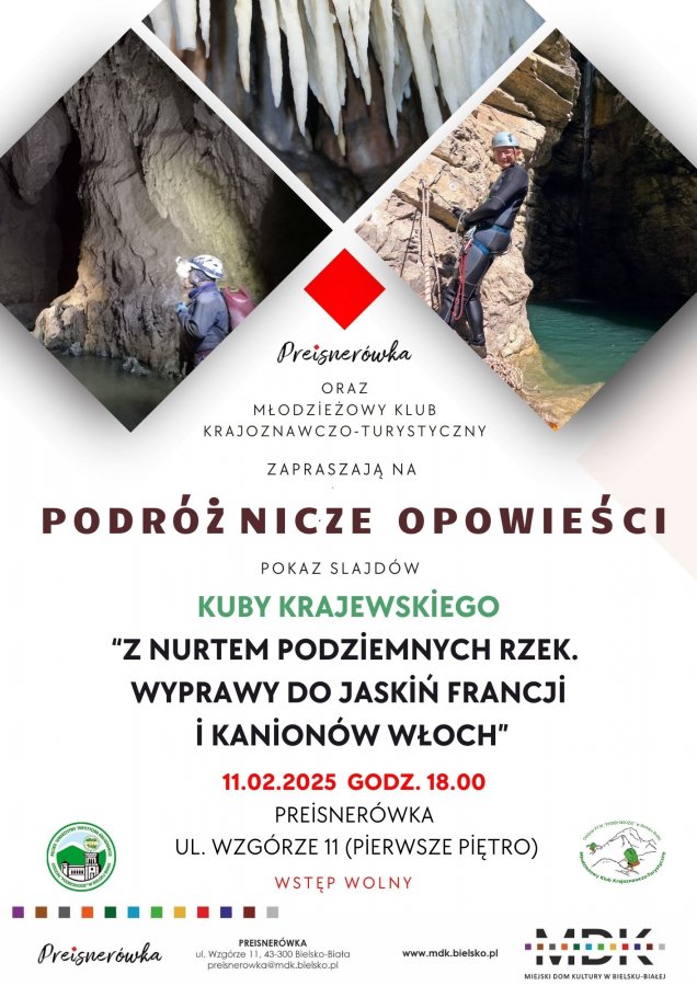 O jaskiniach Francji i kanionach Włoch
