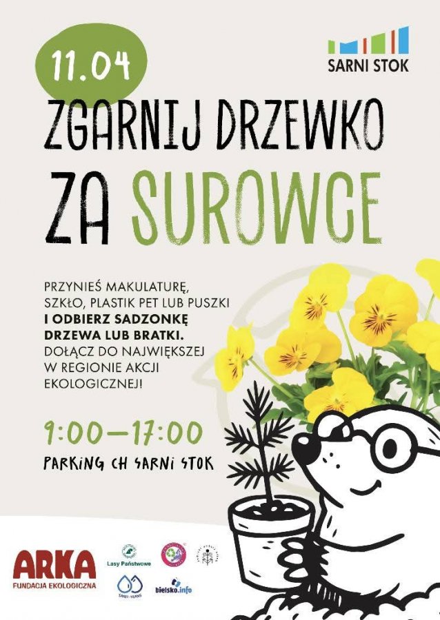 Sadzonki lub bratki w zamian za odpady