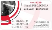 USŁUGI DŹWIGOWE, KOPARKO ŁADOWARKA, TRANSPORT