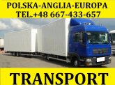 Transport,przeprowadzki Polska-Anglia..Europa