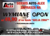 Auto-Alex -Wymiana opon + przechowalnia - 49,90 z