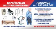 Koncentrator tlenu, łóżko rehabilitacyjne