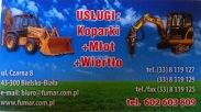 Usługi koparko-ładowarką, młotem, roboty ziemn