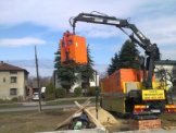 Usługi żurawiem, HDS transp. palet, materiałów