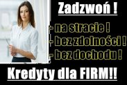 KREDYTY DLA FIRM: na stracie/bez dochodu