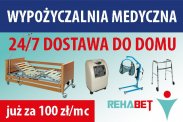 WYPOŻYCZALNIA MEDYCZNA ŁÓŻKA KONCENTRATORY TLE