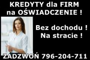 KREDYTY DLA FIRM: na stracie/bez dochodu