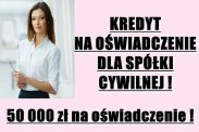 Kredyt na OŚWIADCZENIE do 50 TYS. dla SPÓŁEK CY