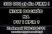MASZ NISKI DOCHÓD Z PIT-u i KPiR ? ZADZWOŃ