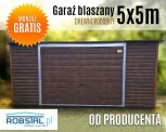 Garaż blaszany drewnopodobny 5x5 konstrukcja prof