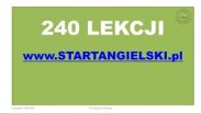 240 lekcji angielskiego na STARTANGIELSKI.PL