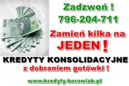 KREDYTY KONSOLIDACYJNE/GOTÓWKOWE –jedna NISKA r