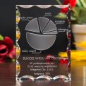 Personalizowany kryształ 3D z diagramem na prezen