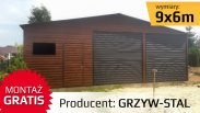 Garaż blaszak drewnopodobny dwuspadowy 9x6