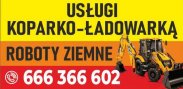 Usługi koparko-ładowarką, roboty ziemne. Bielsk