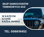 SKUP SAMOCHODÓW TERENOWYCH 4X4 TERENOWE SUV AUTO