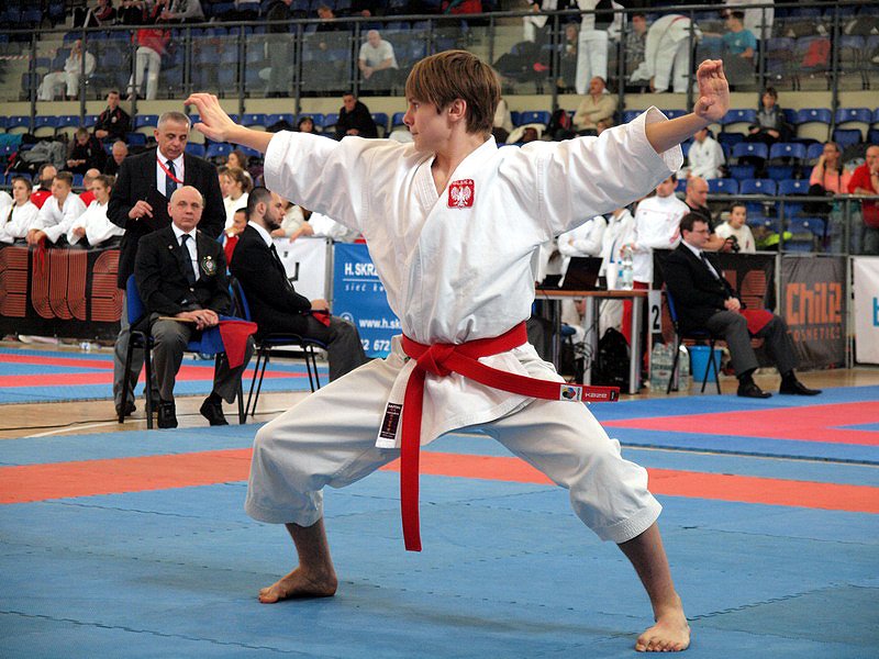 Worek medali karateków
